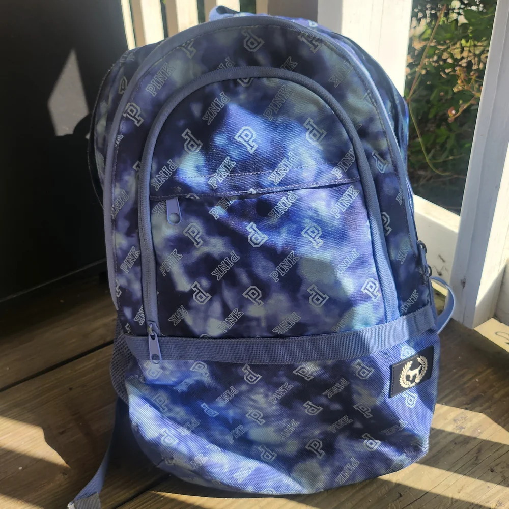 PINK Victoria's Secret Blue Backpack - Picture 2 of 9